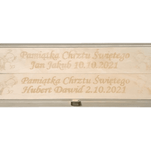 Drewniane pudełko na świecę grawerowane